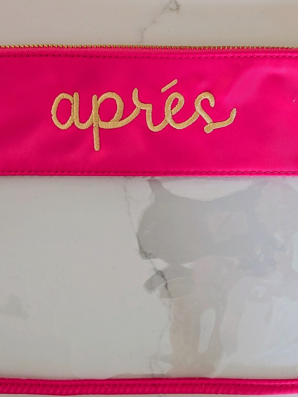 Hot Pink Clear Travel Pouch - apŕes